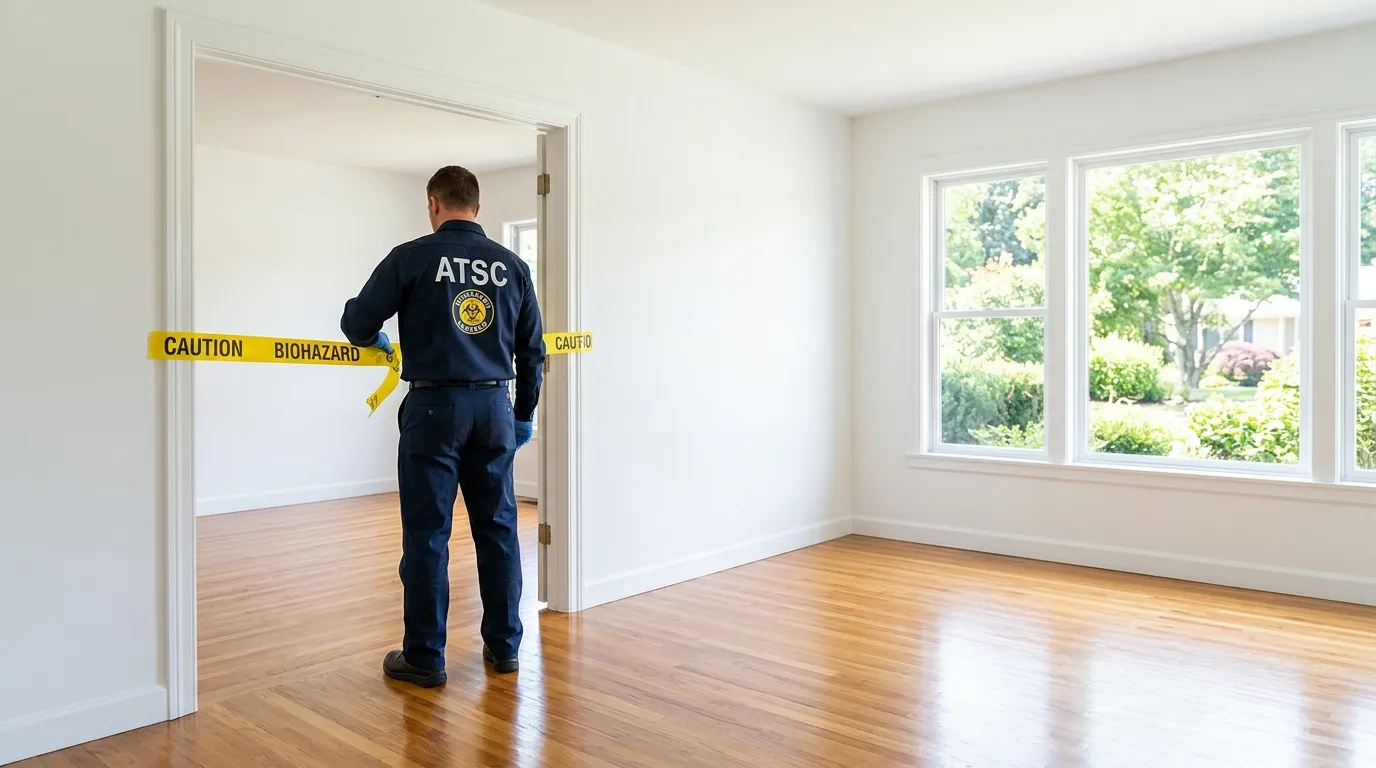 Certified biohazard cleanup crew performing Crime Scene Cleanup in Evans